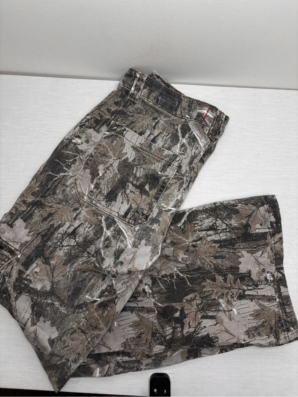 Straight Leg Women's Jeans in Brown Camo Print